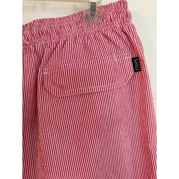 Men's Chaps Swimwear Red/White Seersucker Preppy Sz 2XL - Picture 5 of 5